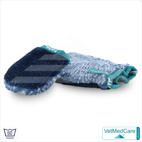 Handschuh als Hundebürste zur Fellpflege von Hund, Katze, Pferd und kurzhaariger Kleintiere | Grooming Glove | VetMedCare®