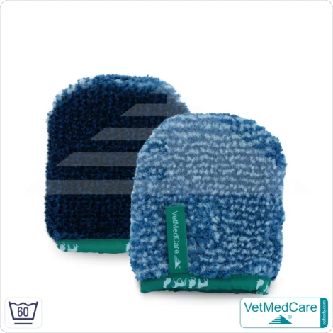 Handschuh als Hundebürste zur Fellpflege von Hund, Katze, Pferd und kurzhaariger Kleintiere | Grooming Glove | VetMedCare®