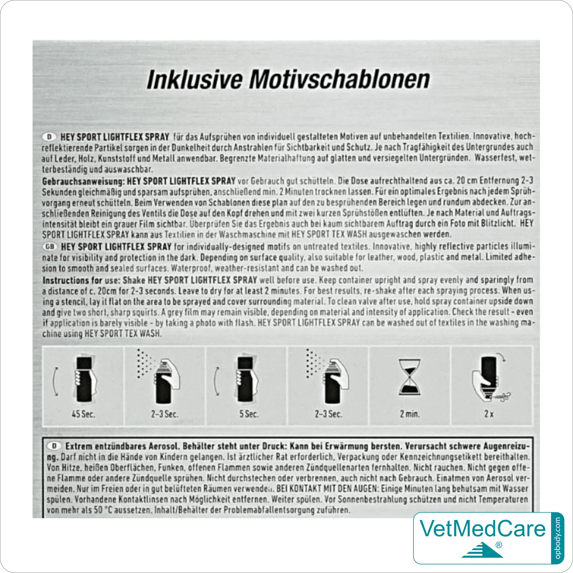 HEY SPORT LIGHTFLEX | Reflektor Sicherheitsspray