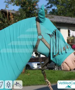 Sleazy / Sleezy Pferde Body, Pferdehaube - Fliegenschutz, Mückenschutz bzw. Insektenschutz von Kopf, Ohren und Hals - mit Stirnfransen | VetMedCare