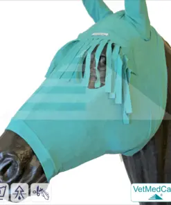 Pferd Fliegenschutz | Insektenschutz | Kopfschutz & Ohrenschutz mit Stirnfransen | VetMedCare®