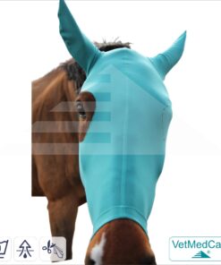 Pferde Kopfmaske | Schutz für Augen, Kopf und Ohren - ohne Augenausschnitt | Horse Head-Ear Protector | VetMedCare®